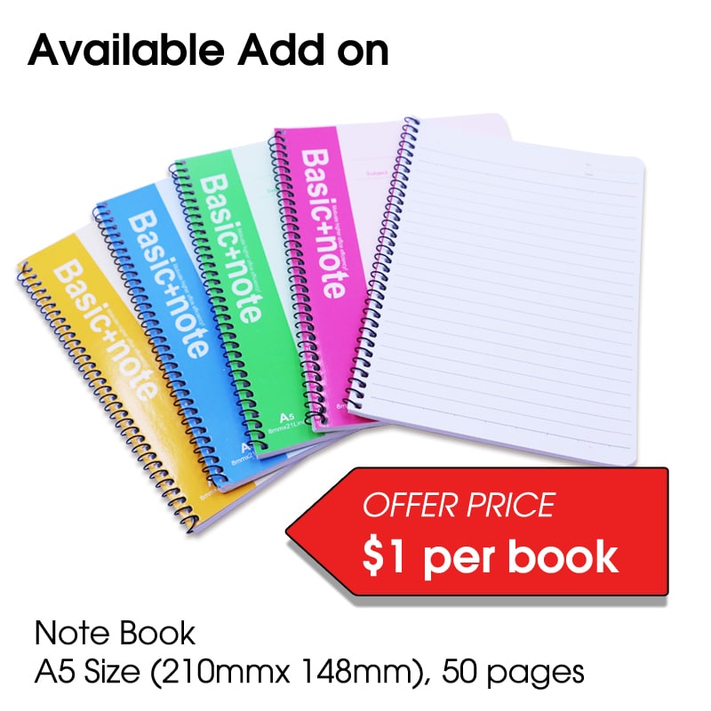 1x A5 Notebook [color is randomly given]